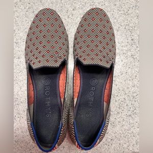 Rothys coral and navy loafers 10.5